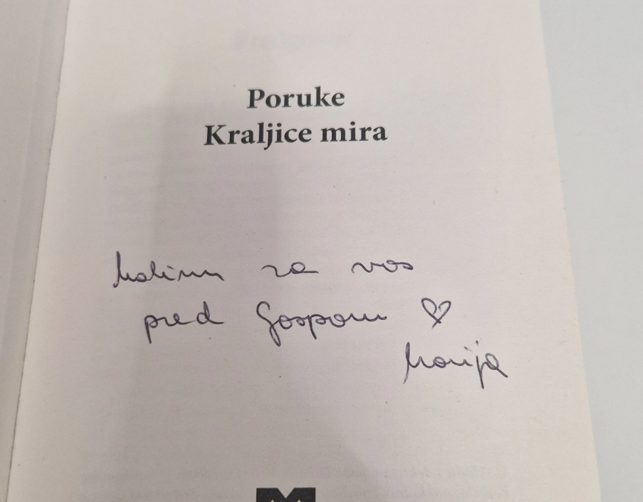 „Molim za vas pred Gospom”